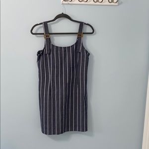 Stripped jean dress